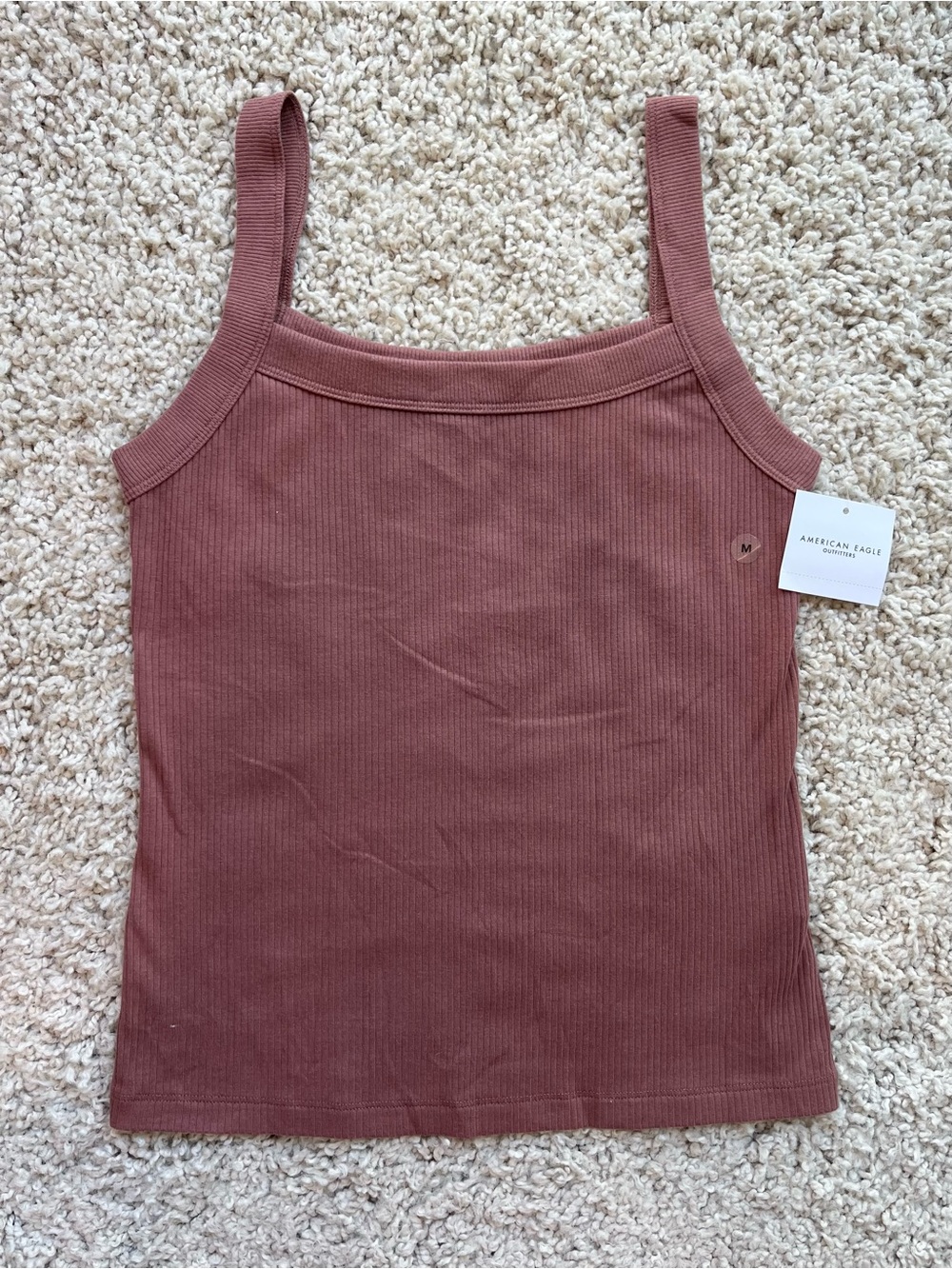 American Eagle Outfitters Mauve Ribbed Tank